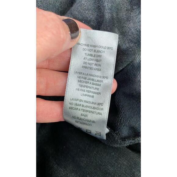 Sundry for Evereve Women's 1 Black Gray Tie Dye Drawstring Waist Skirt - Picture 6 of 7